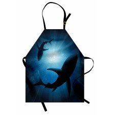 Fish Silhouettes Swimming Apron