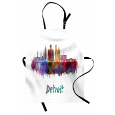 Watercolor Art Skyline Apron