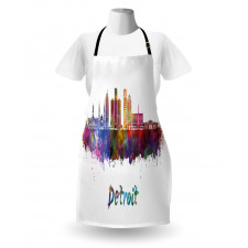 Watercolor Art Skyline Apron