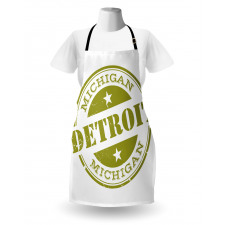 Ülkeler ve Şehirler Mutfak Önlüğü Detroit Michigan Arması