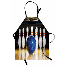 Blue Ball on Lane Apron