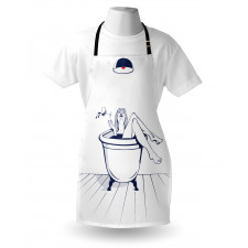 Young Woman in Bathtub Art Apron