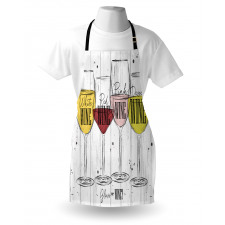 4 Types of Wine Rustic Apron