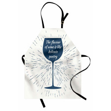 Glass Sun Burst and Words Apron