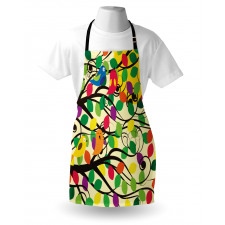 Happy Birds Colorful Tree Apron