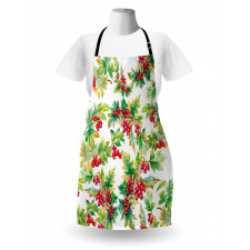 Watercolor Berries Winter Apron