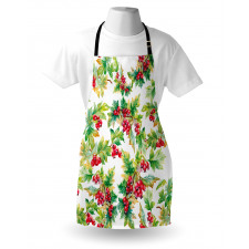 Watercolor Berries Winter Apron