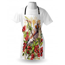 Colorful Bird and Shrubs Apron