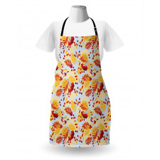 Ripe Berries Dried Leaves Apron