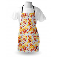 Ripe Berries Dried Leaves Apron