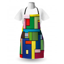 Vivid Mondrian Squares Apron