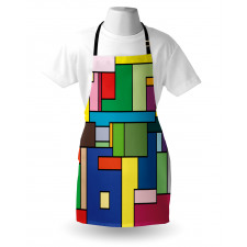 Vivid Mondrian Squares Apron