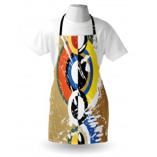 Abstract Geometric Circles Apron