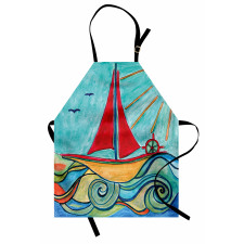 Ship in Waves in Sea Apron