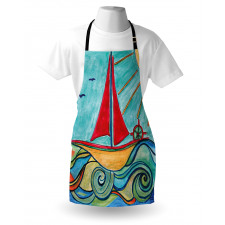 Ship in Waves in Sea Apron