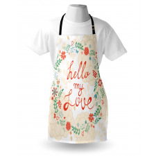 Hello My Love Typography Apron