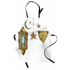 Watercolor Moon Stars Apron