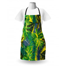 Exotic Leaves Watercolor Apron