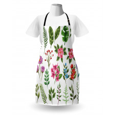 Exotic Flowers and Ferns Apron