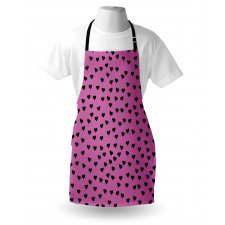 Black Hearts Romantic Apron