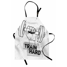 Dumbbell Hand Sketch Apron