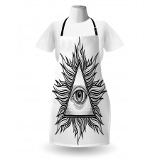 Triangles Tattoo Style Pattern Apron