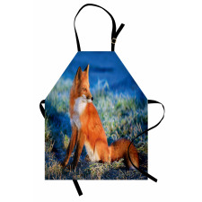 Serene Cold Autumn Field Apron