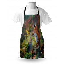 Young Wild Fox in Woodland Apron