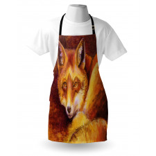 Vibrant Art Fox Resting Apron