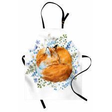 Sleeping Fox Watercolors Apron