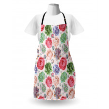 Peony Roses and Cactus Apron