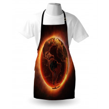 Vivid Burning Earth Heat Apron