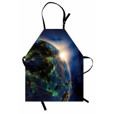 Vivid Globe Space Network Apron