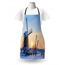 Icy Dutch River Sunset Apron