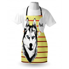 Husky Portrait Apron