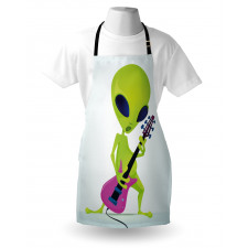 Müzik Mutfak Önlüğü Mor Gitarlı Uzaylı