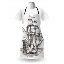 Retro Ship on Water Apron