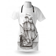 Retro Ship on Water Apron