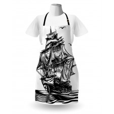 Nautical Line Art Apron