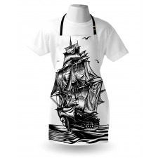 Nautical Line Art Apron