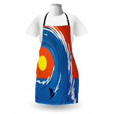 Man Giant Waves Apron