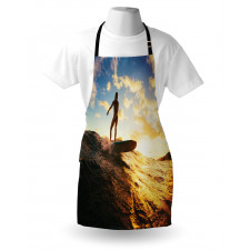 Sunset Surf Woman Apron