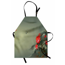 Lotus Blooms Hazy Tones Apron