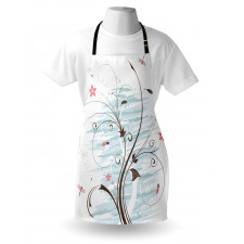 Grunge Flower Buds Apron