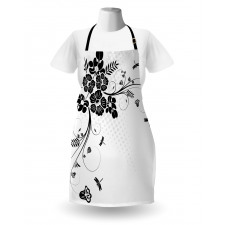 Fern Plants Floral Apron