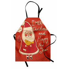 Santa and Yellow Bird Apron