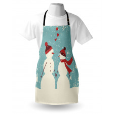 Snowman Woman Love Apron