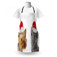 Cat Dog Xmas Hats Apron