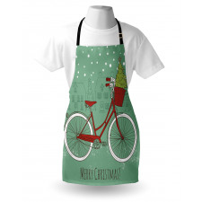 Retro Bike Xmas Trees Apron