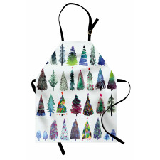 Watercolor Fir Trees Apron